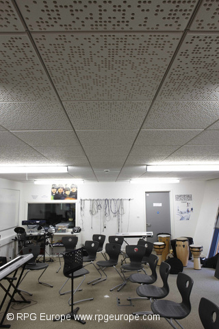 Bridge Academy
Acoustic GRG Products Ltd manufactured and installed a range of RPG products at The Bridge Academy.
The live practice room featured in this photo, have BAD panels in a suspended ceiling grid. AGRG BridgeAcademy15Oct09031.jpg