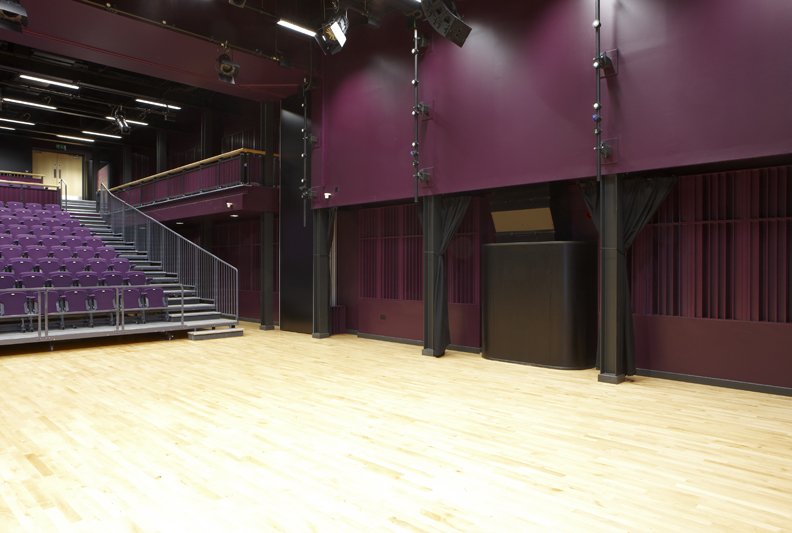 Hayesfield School
At Hayesfield School a range of RPG products were manufactured and installed by Acoustic GRG Products Ltd.
In the performance hall the RPG range used included: RPG QRD734, Flutterfree T and RPG Soundtrac. AGRG Hayesfield 18May11 43.jpg
